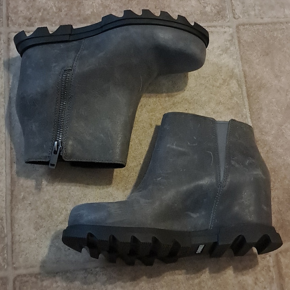 Sorel Women’s Joan Of Arctic Quarry Wedge lll Zip Boot Size 8.5 - Picture 5 of 8